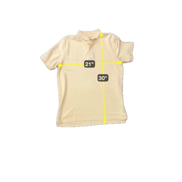 St. Johns Bay Mens Yellow Short Sleeve Polo Shirt Size Medium - Picture 6 of 9